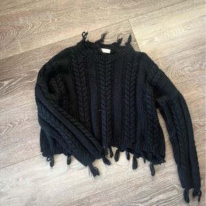 Alterd State Black Cropped Sweater